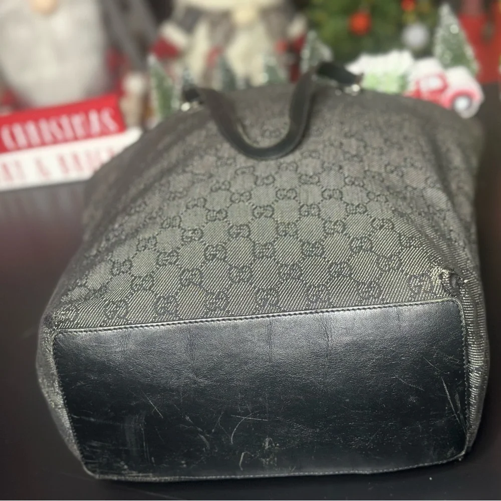 Gucci Gray Monogram Tote Bag